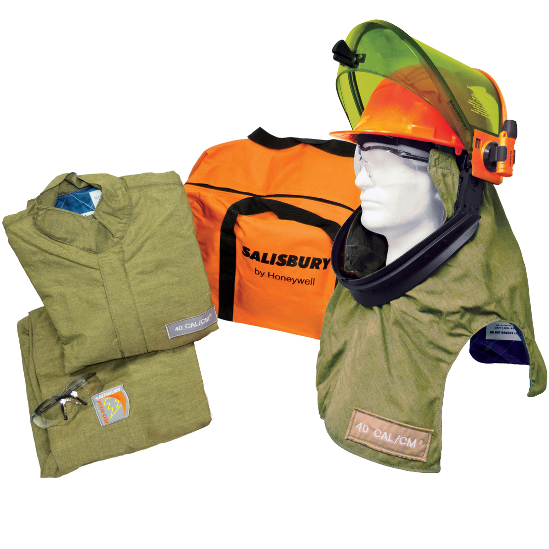 Kit de Protección Salisbury 40 Cal cm2 Capucha con careta removible